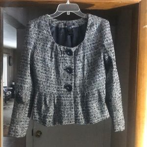 Liz Clairborne Co. Black and white tweed dress jacket. Size L